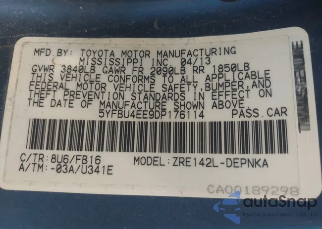 5YFBU4EE9DP176114: 42789124