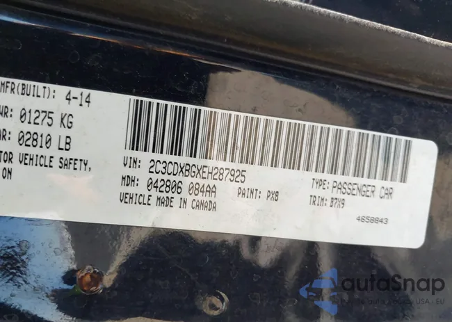 2C3CDXBGXEH287925: 42789263