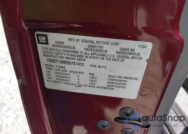 1GNET16M956151413: 42789515