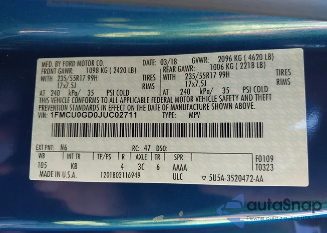 1FMCU0GD0JUC02711: 42789558