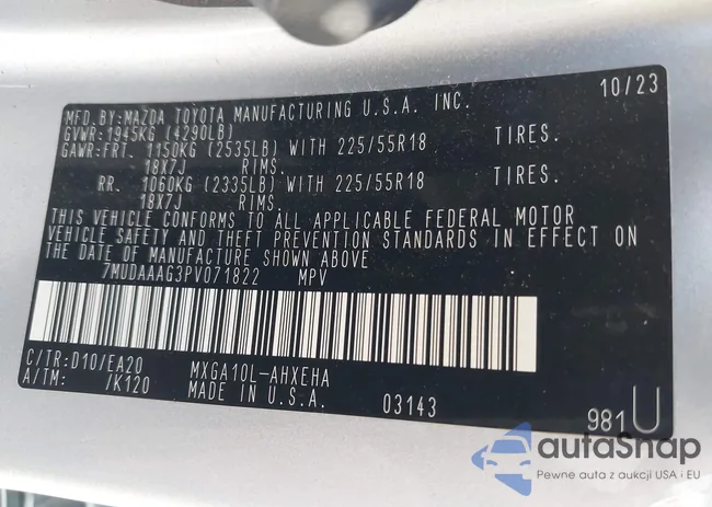 7MUDAAAG3PV071822: 42788704