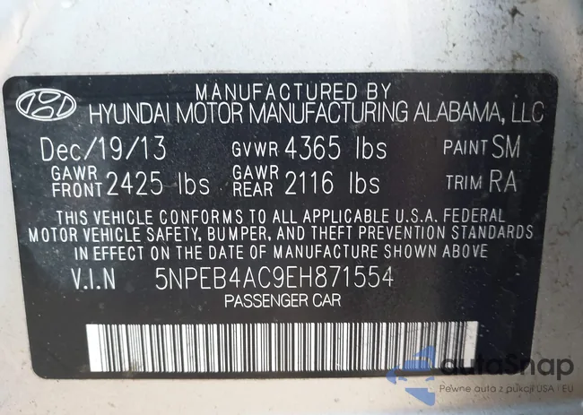 5NPEB4AC9EH871554: 42788714