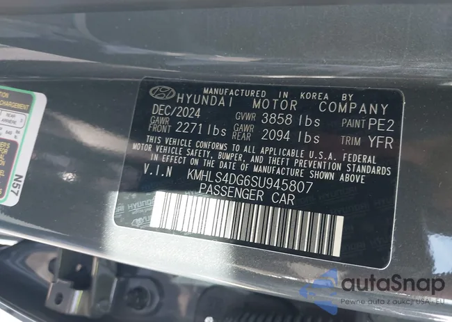 KMHLS4DG6SU945807: 42788777