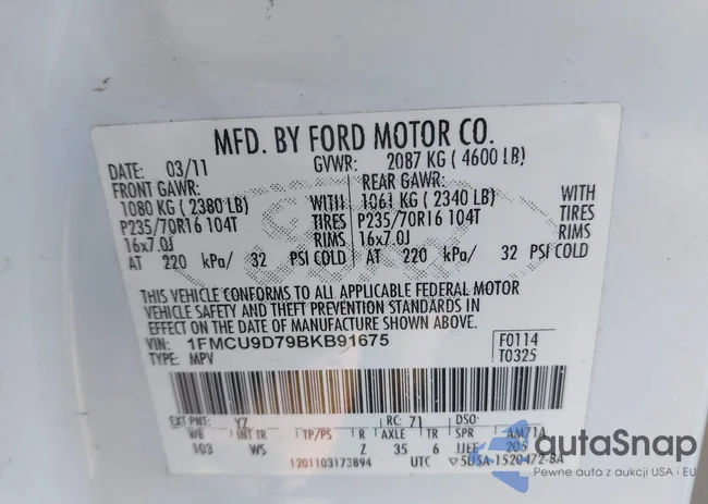 1FMCU9D79BKB91675: 42790078