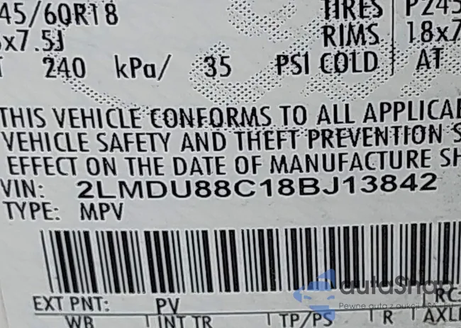 2LMDU88C18BJ13842: 42790122