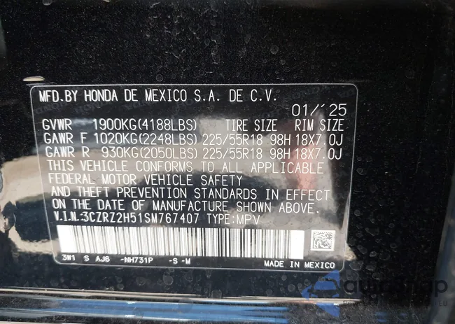 3CZRZ2H51SM767407: 42790199