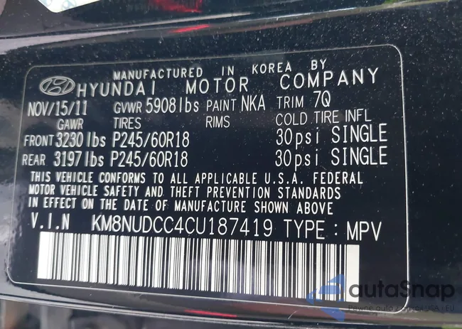 KM8NUDCC4CU187419: 42790292