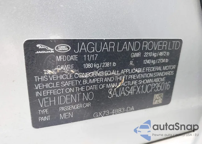 SAJAS4FX1JCP35016: 42790319