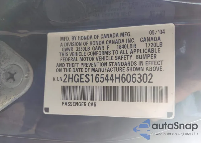 2HGES16544H606302: 42790437