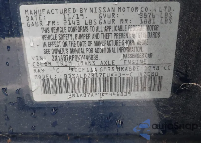 3N1AB7AP9KY446839: 42790466