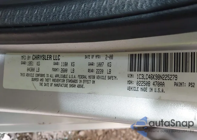 1C3LC46K98N225279: 42790522