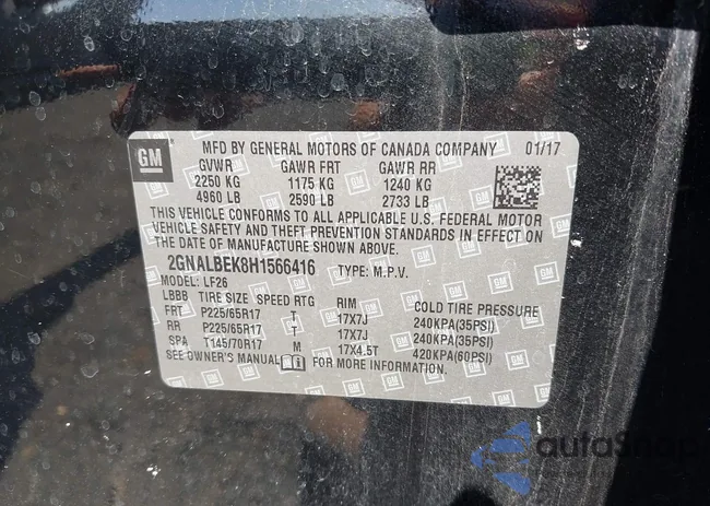 2GNALBEK8H1566416: 42789650