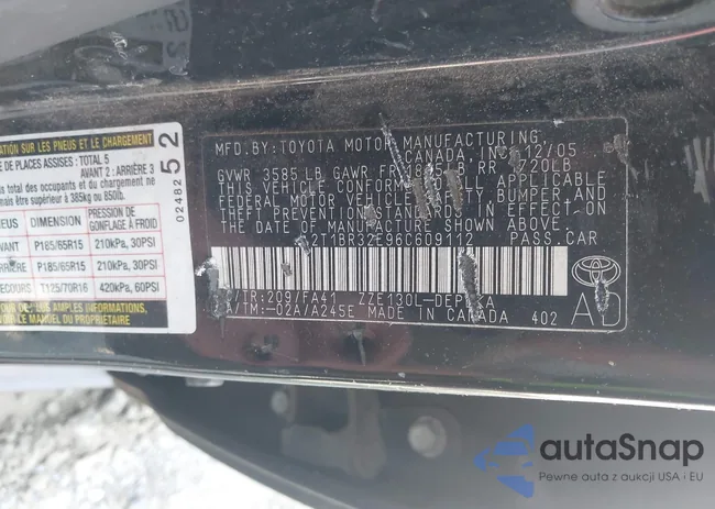 2T1BR32E96C609112: 42789728