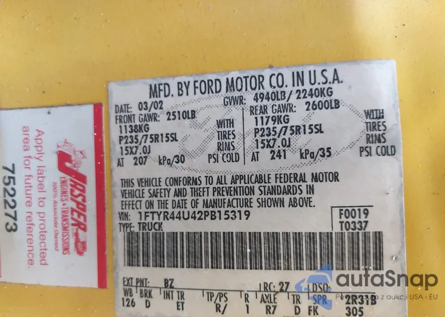 1FTYR44U42PB15319: 42789830