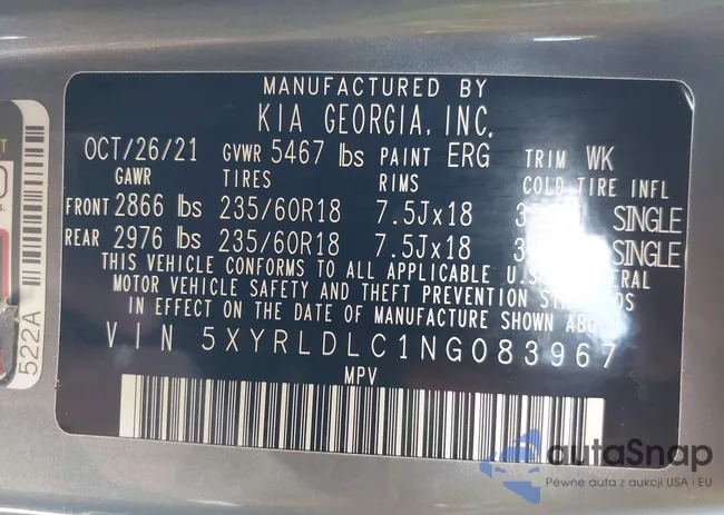 5XYRLDLC1NG083967: 42789921