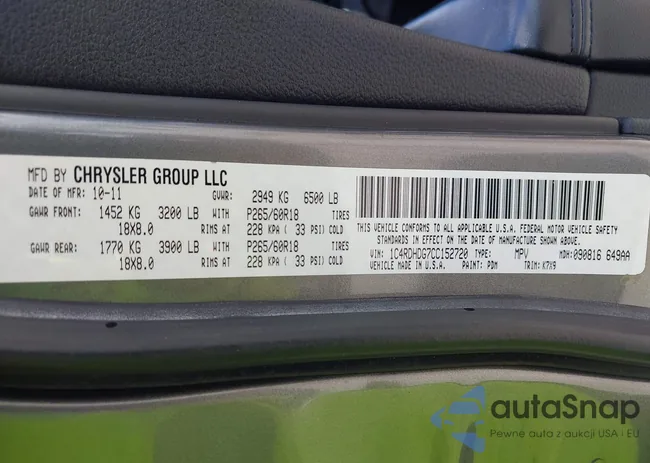 1C4RDHDG7CC152720: 42789949