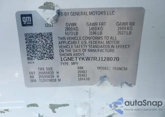 1GNETYKW7RJ128070: 42791263