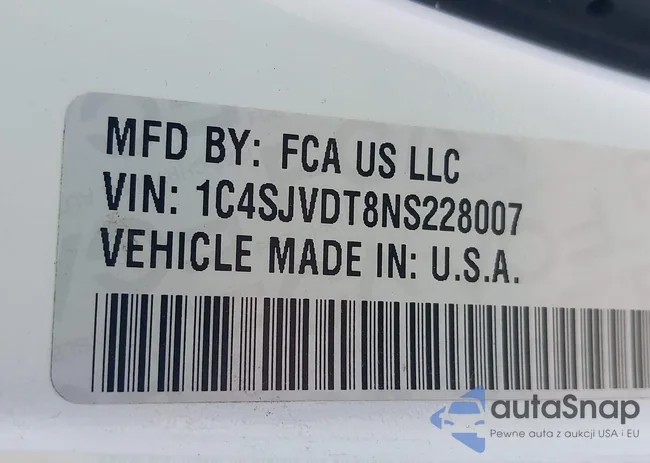 1C4SJVDT8NS228007: 42791444