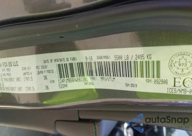 1C4PJMBS6HW561281: 42791453