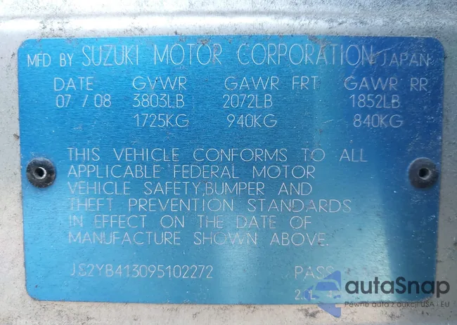 JS2YB413095102272: 42791572