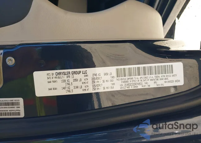 2C4RDGCG3DR749531: 42790645