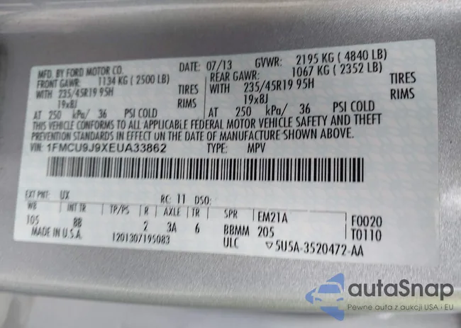 1FMCU9J9XEUA33862: 42790743