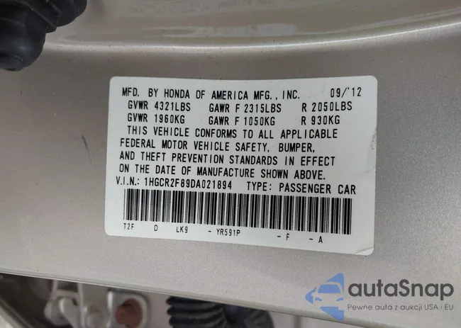 1HGCR2F89DA021894: 42790794