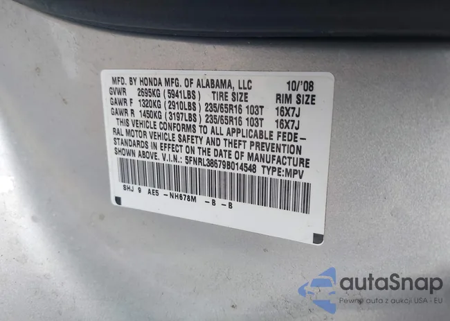 5FNRL38679B014548: 42791998