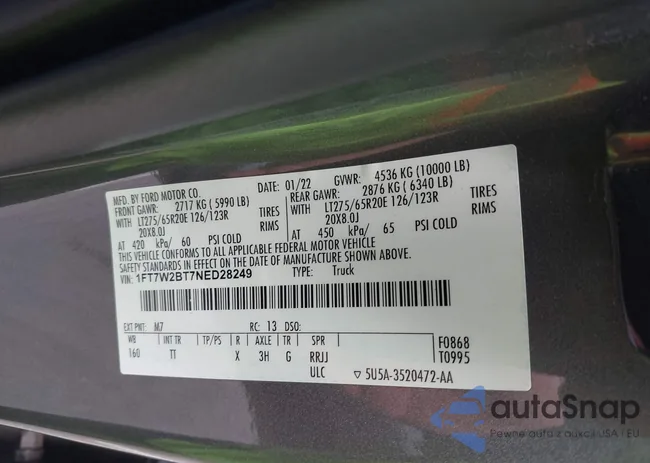 1FT7W2BT7NED28249: 42792098