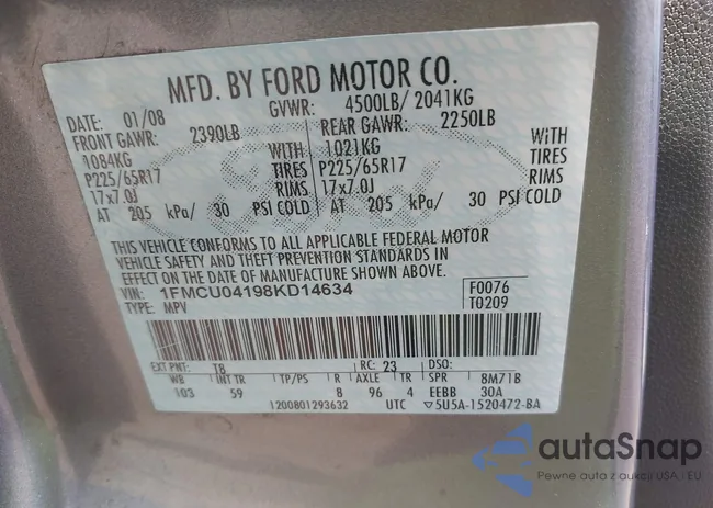 1FMCU04198KD14634: 42792105