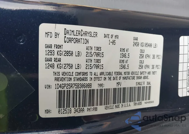 1D4GP25R75B306088: 42792106