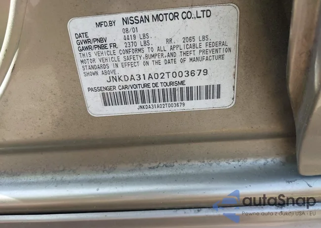 JNKDA31A02T003679: 42792133