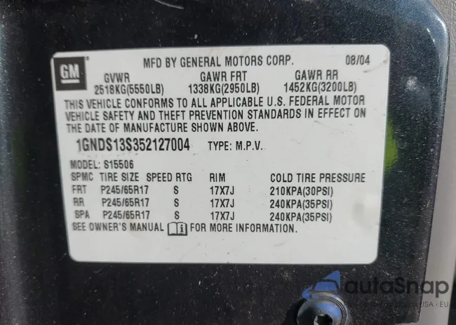 1GNDS13S352127004: 42792261