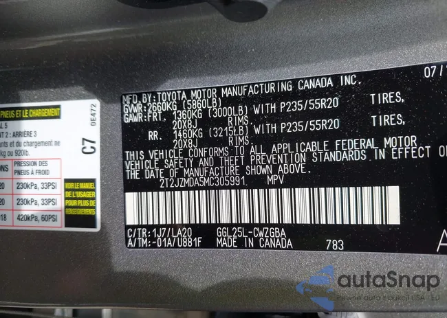 2T2JZMDA5MC305991: 42792342