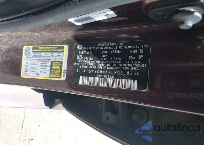 5XXGM4A76EG318250: 42792350