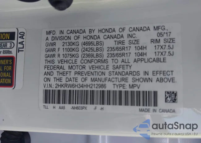 2HKRW6H34HH212986: 42792378