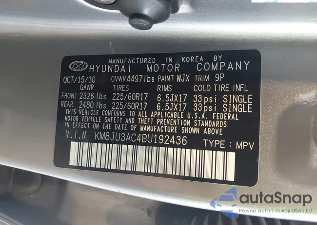 KM8JU3AC4BU192436: 42792390