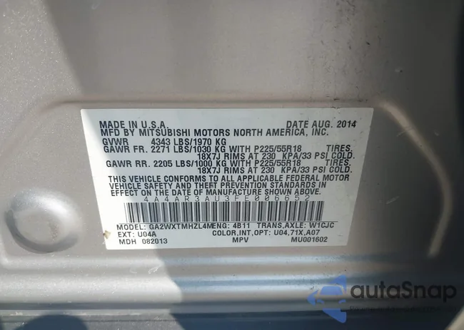 4A4AR3AU3FE006652: 42792423