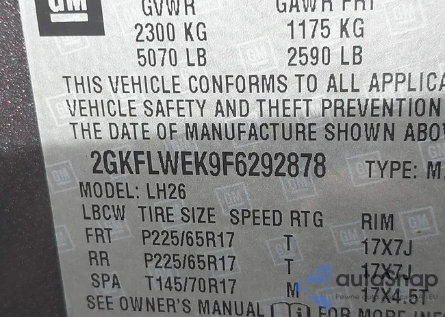 2GKFLWEK9F6292878: 42792570