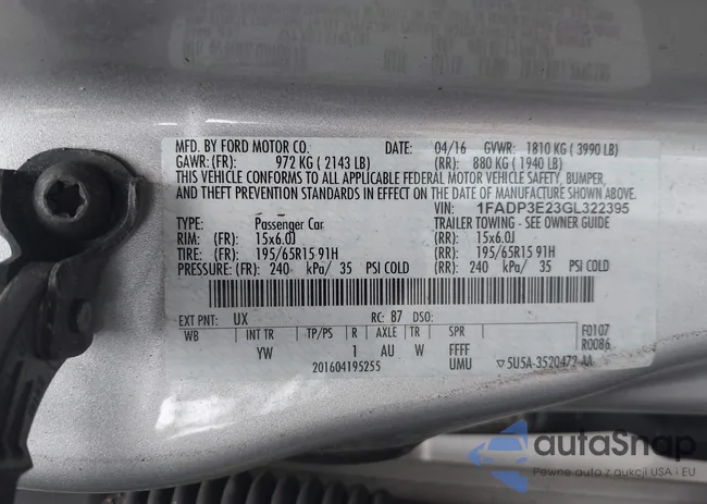 1FADP3E23GL322395: 42791773