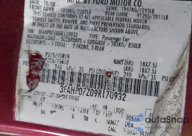 3FAHP07Z09R170932: 42791790