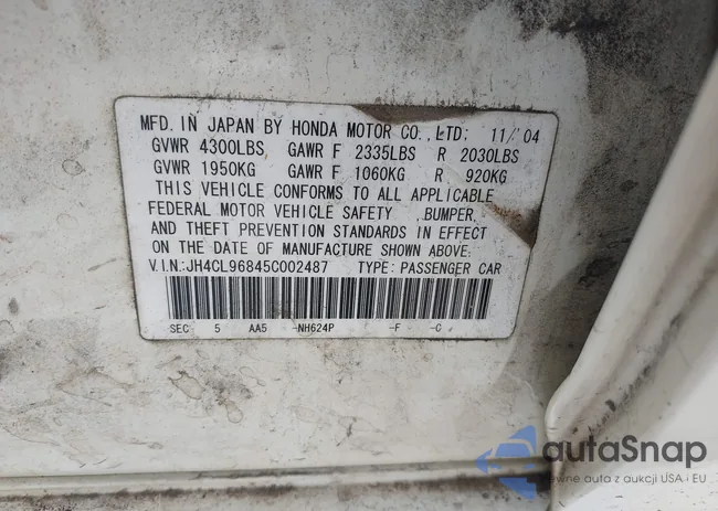 JH4CL96845C002487: 42791942