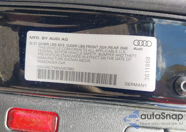 WAUABCF58NA007960: 42791945