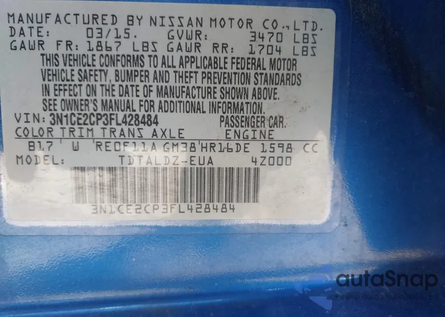 3N1CE2CP3FL428484: 42793075