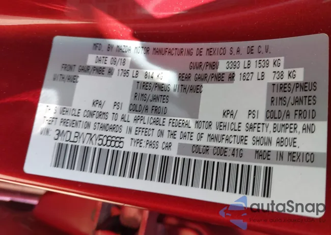 3MYDLBYV7KY506665: 42793287