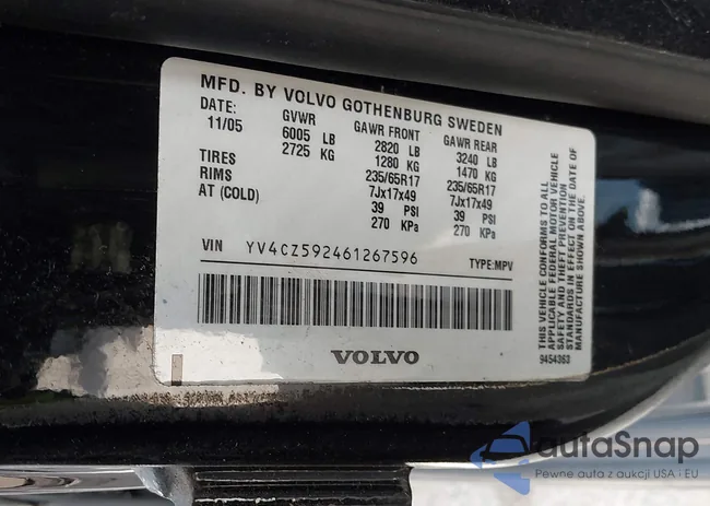 YV4CZ592461267596: 42793359