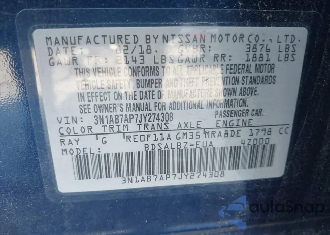 3N1AB7AP7JY274308: 42793361