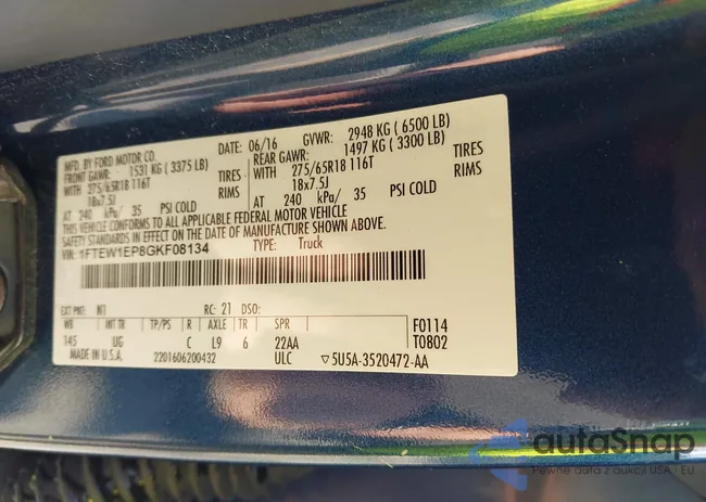 1FTEW1EP8GKF08134: 42793467