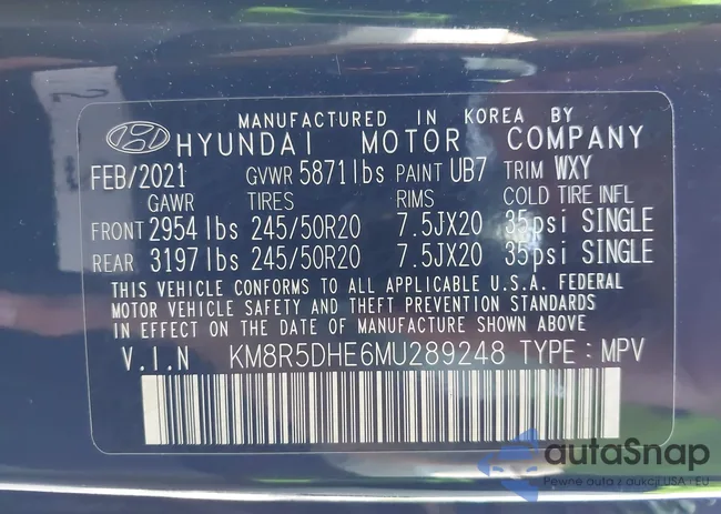 KM8R5DHE6MU289248: 42793472