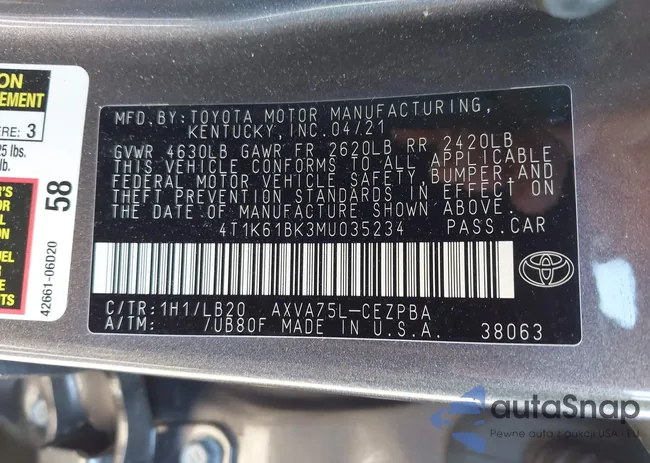 4T1K61BK3MU035234: 42792593